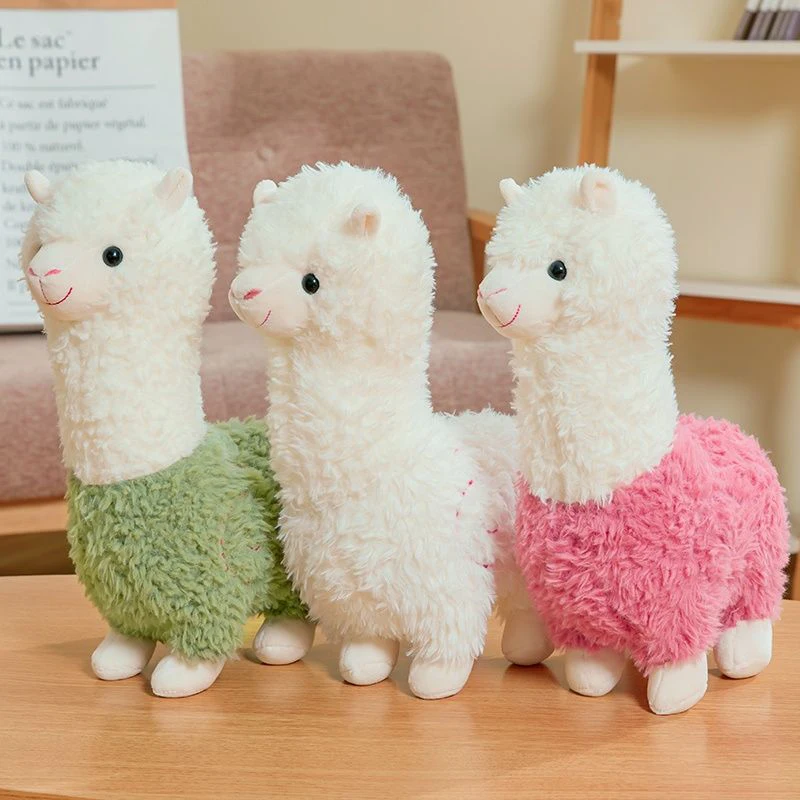 25cm New Alpaca Plush Toy 3 Colors Cute Animal Doll Soft Cotton Stuffed Doll Home Office Decor Kids Girl Birthday Gift