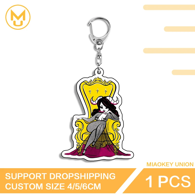 Artdark Goth Witches Keychain Shame And Fantasy NSFW BDSM Queen Keyrings Pendant Curtain Hook Window Screen Props Toys Hobbies