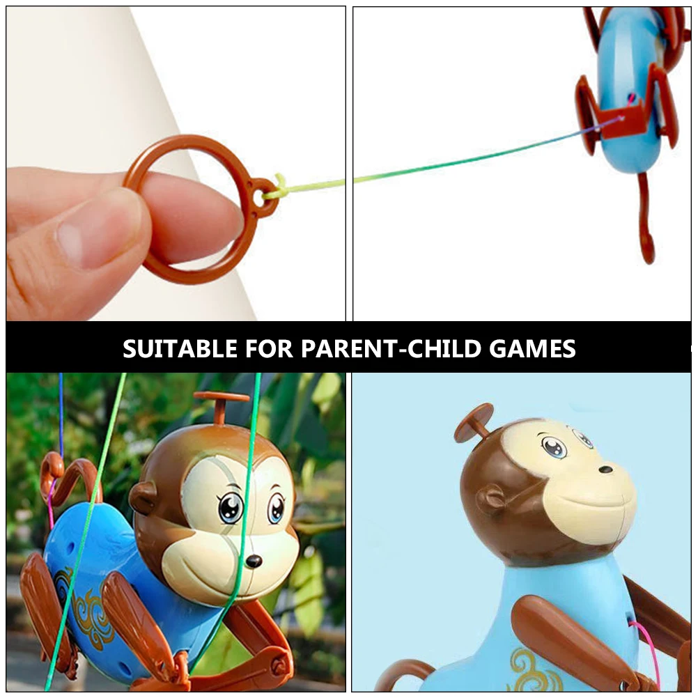 

Lovely Educational Pulling Plaything Smooth Edges Cartoon Animal Rope Climbing Children'S Handmade Game