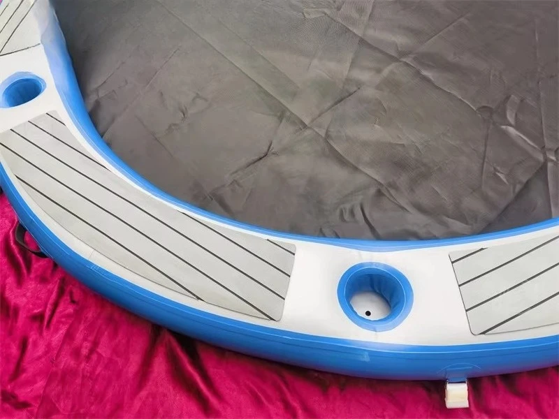 Green float mattress tanning pool chair and table collapsible hammock sun lounger for pool or spa use