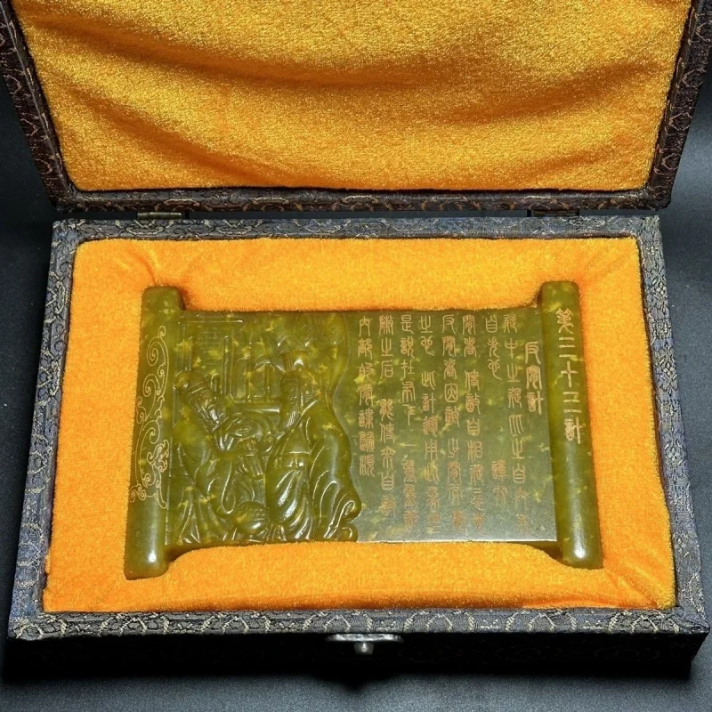 Antique Jade High-Quality Jade Grandson's Art of War Thirty-Six Stratagems Ornament Jade Craft Live Broadcast