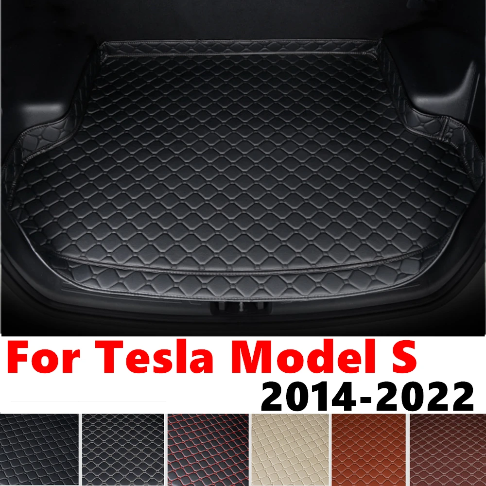 High Side Car trunk mat for Tesla Model S 2022 2021 2020-2014 Tail Boot Tray Luggage Pad Rear Cargo Liner Interior Accessories