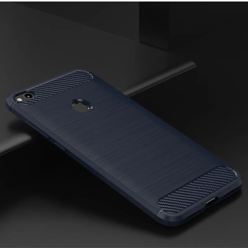 Silicone Case For Huawei P9 Lite 2017 Holder Stand Shockproof Phone Cover for p8 lite 2017 Nova Lite Brushed Carbon Fiber Case