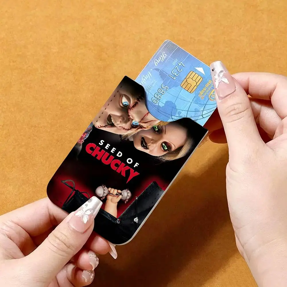 Classic C-Chucky Horror Movie Credit ID Business Card Holder, Practical Pocket Gift for Outdoor Driving & Daily Use