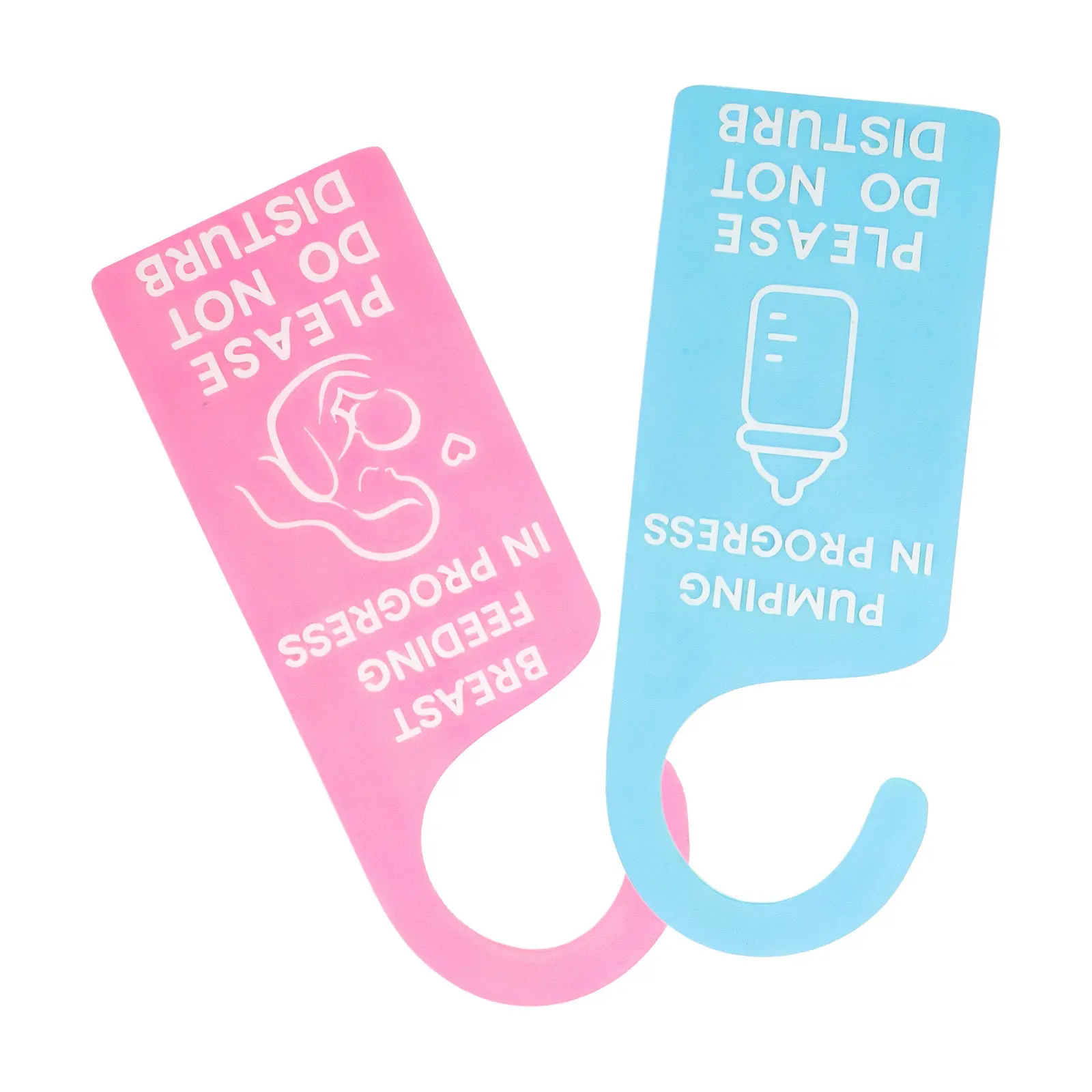 2Pcs Breastfeeding Door Knob Signs Pumping in Progress Privacy Reminder Nursing Do Not Disturb Home Nursery Door Hanging Sign