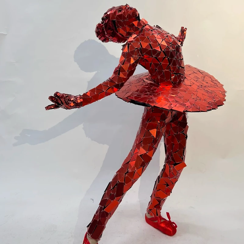 쇼걸 의상 파티 의상 콘서트 의상 파티 쇼 의상 이벤트 레드 발레 미러 여성 의상 여배우 의상 아뮤즈미