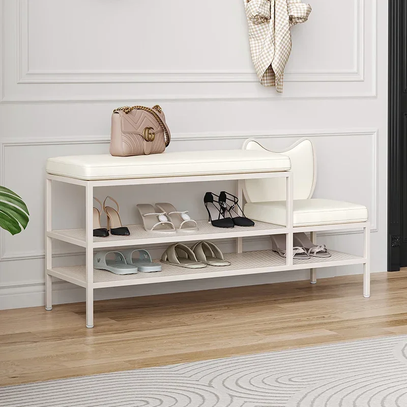 

Entrance shoe cabinet long bench integrated