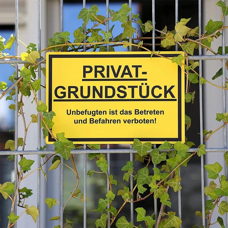 Warning German Language Tin Sign Caution No Parking Metal Vintage Plaque Retro Metal Plate Home Door Street Yard Wall Decor Gift