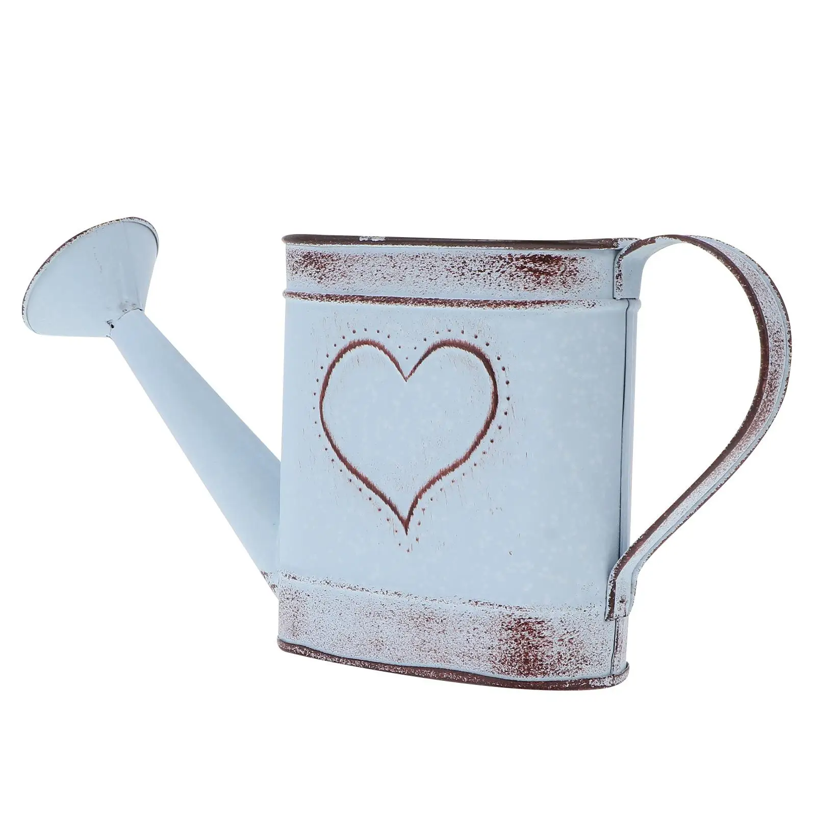 

European Style Iron Watering Can Durable Quality Warm Tone Decor Balcony Plant Holder Rustic Charm Mini Layout