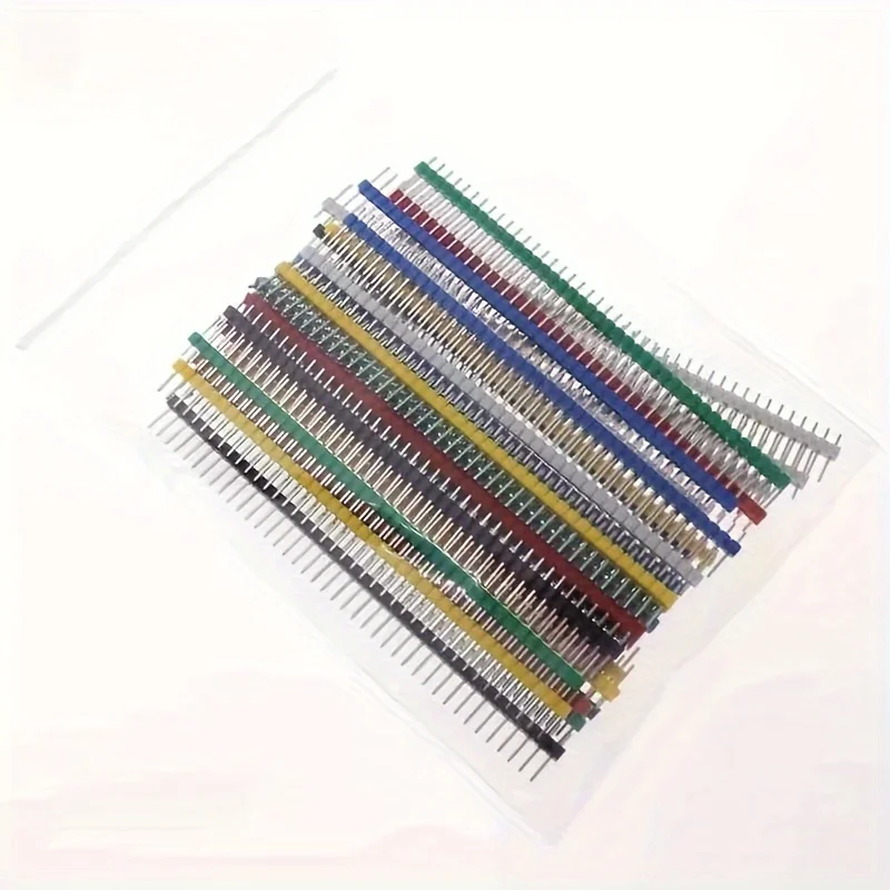 30PCS 40 Pin Breakable Pin Header 2.54mm Single Row Male Header Connector Kit PCB Pin Strip For Arduino