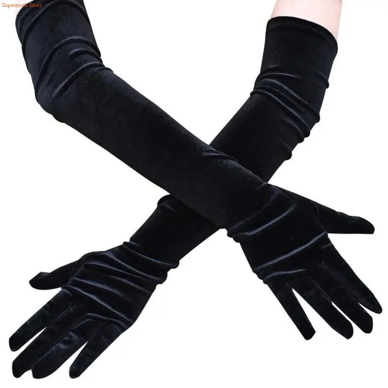 Q5WE Long Sleeves Show Gloves for Women Gloves Stretchy Elbow Length