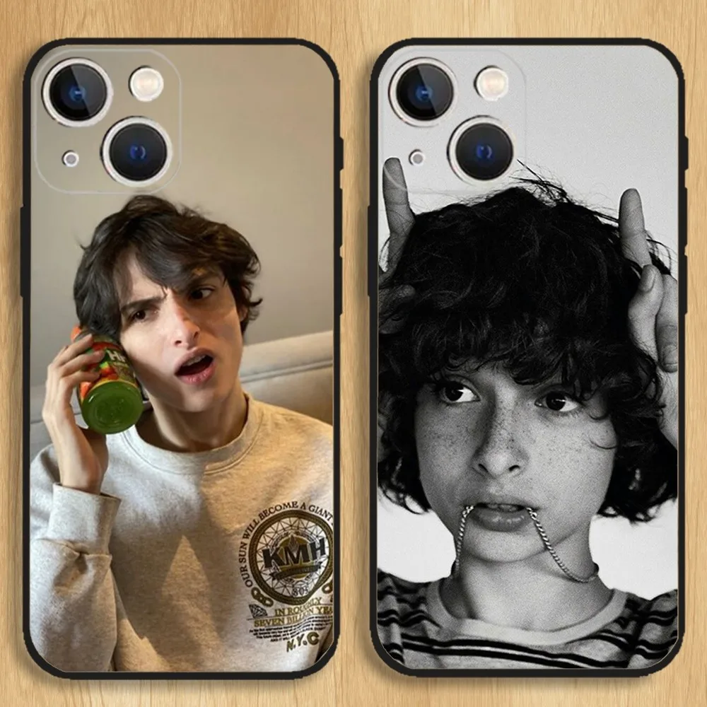 Finn Wolfhard Actor Singer Phone Case For iPhone15,14,13,12,11,Pro,Max,Plus,Mini,X,XS,XR,8,7,6,S,Plus,SE Soft Black Case