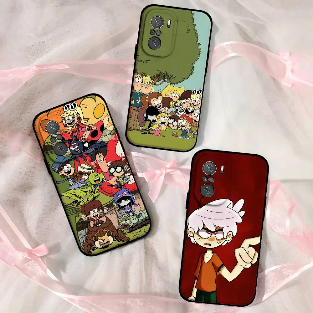 

T-The-loud HouseS Cartoon Phone Case For Xiaomi 11 12 Redmi Note 11 5G 8T 9A 9 10T Note 8 9 12SUltra Shockproof, Slim, Black