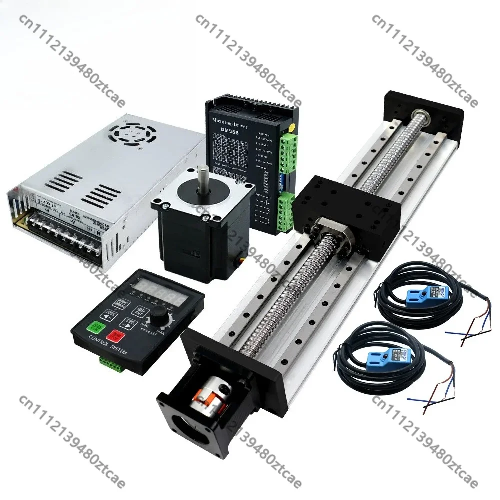 NEMA23 Linear Motion Slide Kit 5.6A Two Phase Stepper Driver Power Supply Heavy Duty XYZ Axis CNC Router Engraving Accessories