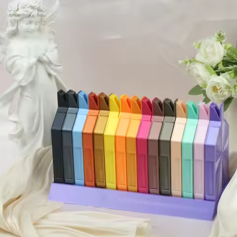 ForeverYoung Single Row Purple Slope Diamond Painting Tray Storage Box Diamond PaintingTool Accessories（Purple rack only）