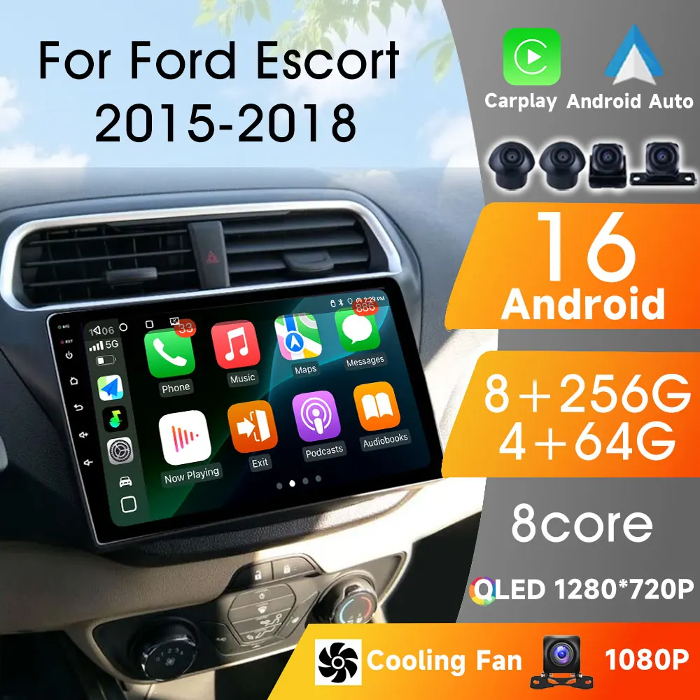 

Android Car Radio For Ford Escort 2015 2016 2017 2018 Multimedia 8Core Wifi Car Video Stereo BT Carplay Android Auto Wireless