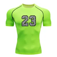 Summer Oversized Tops Men Short Sleeve Compression t-Shirt Quick Dry Bodybuilding Gym t Shirt Man Football Jerseys White t-Shirt