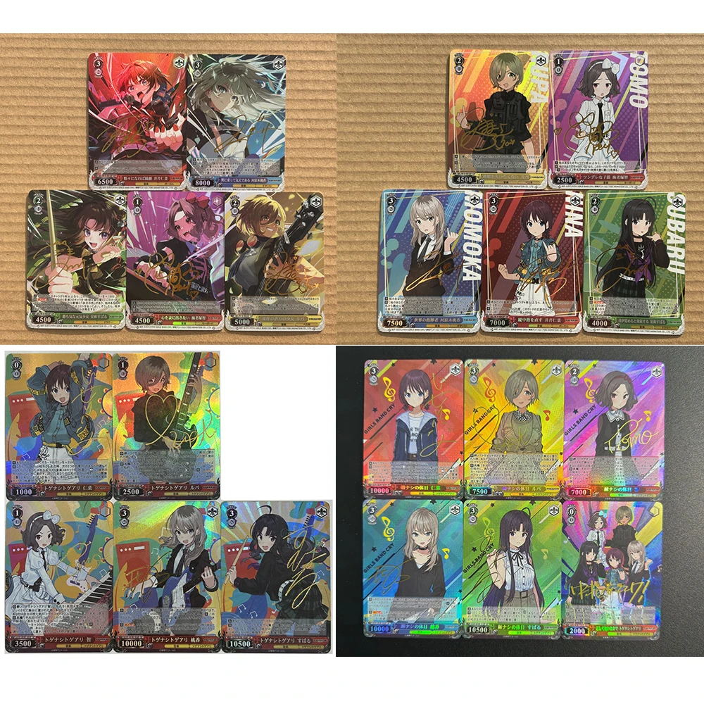 GIRLS BAND CRY Anime characters NINA ISERI MOMOKA KAWARAGI DIY Homemade Collection card Christmas birthday gift Game toys