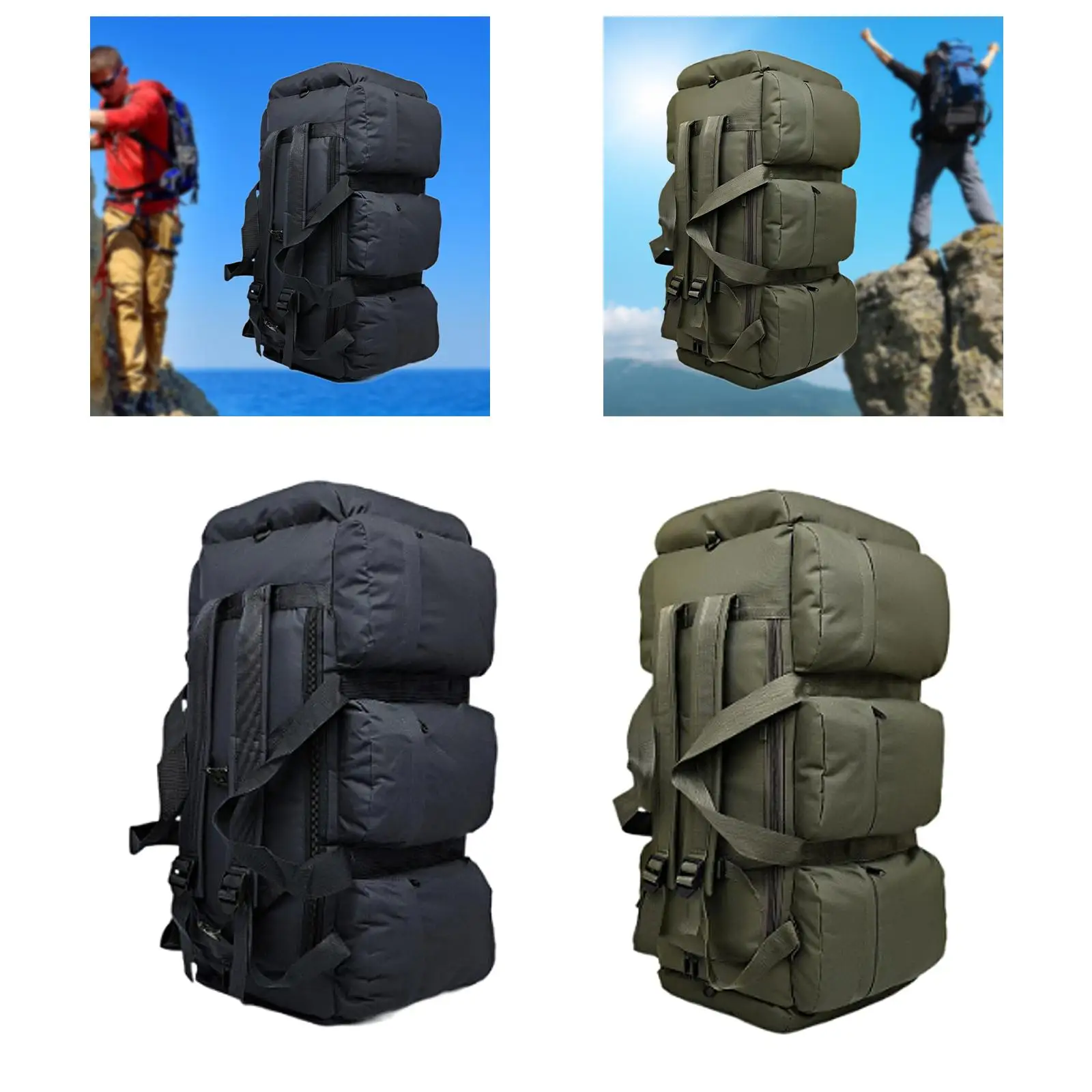 Hiking Backpack Large Capacity for Men 90L Rucksack Knapsack Outdoor Travel Bag for Touring Trips Outdoor Backpacking Trekking