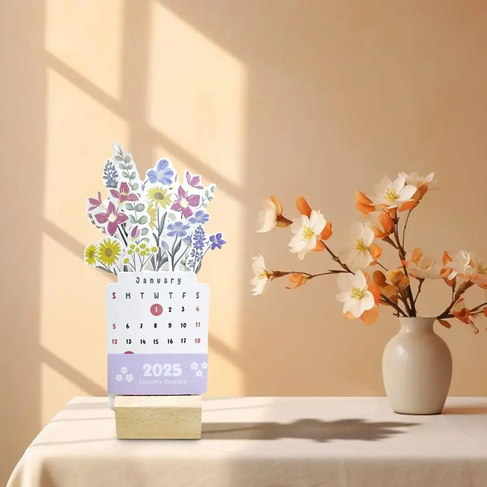 花の花瓶の形をしたカレンダー,オフィスの装飾,カウントダウンカレンダー,月間プランナー,新年の贈り物
