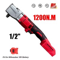 For Milwaukee 18V Battery Electric Ratchet Wrench 1200NM 1/2'' Cordless Driver 2 Gears Brushless Removal Screw Nut Power Tools
