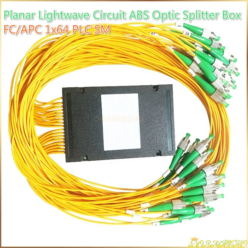 

1pcs Single Mode FC/APC 1x64 PLC Fiber Optical Splitter FTTH 1*64 Planar Lightwave Circuit ABS Optic Splitter Box Free Shipping