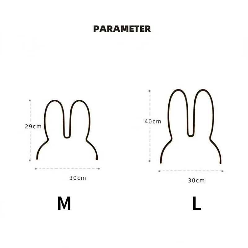 Girl Lovely Nordic Children's Room Lamp Creative LED Rabbit Lamp USB Three-color Changeable Bedside Lamp Wall Decor Night Light