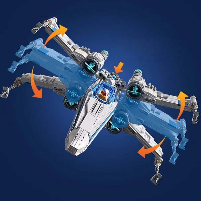 Fighter Building Blocks, Space Shuttle Assembly Model, Educational Puzzle Toys for Boys, Birthday Christmas Gifts