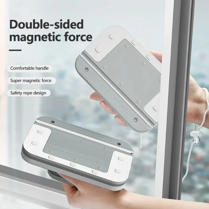 3-45mm Double Sided Glass Wiper,Magnetic Window Cleaner, Double Side Window Cleaning Brush Home Tool for Outside Window Washing