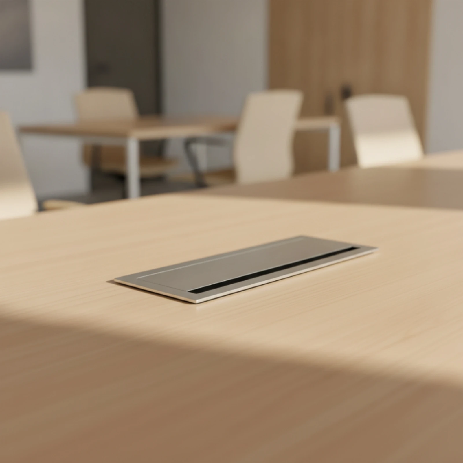 Desk Cable Pass-Through with Brush Strip Clutter-Uncluttered Cable Box with Brush Wire Management Cover Soft-Bristled