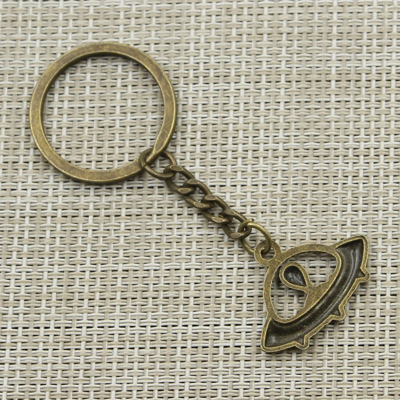 Fashion 3cm Key Ring Metal Key Chain Keychain Jewelry Antique Bronze Silver Color I Want To Believe UFO Alien 23x30mm Pendant