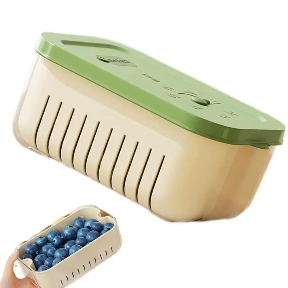 

Double-layer Refrigerator Sealed Box Fresh-keeping Record Time Kitchen Food Organizer Leakproof Stackable