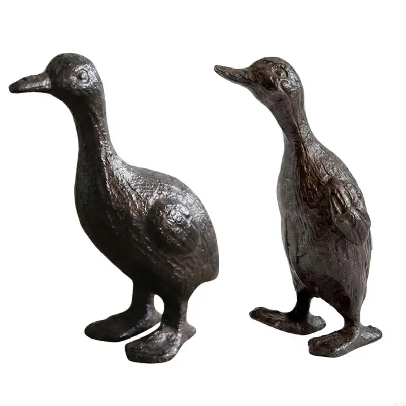 Entenfiguren aus Gusseisen, Sammlerstücke, Geschenk, Entenstatuen, Tischdekorationen, Ornamente für Büro- und Heimdekorationen – Detail 1