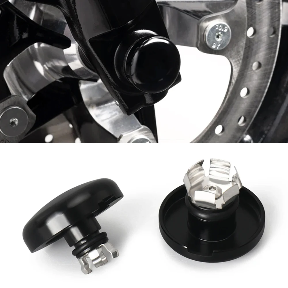 

Front Axle Nut Caps Black Wheel Lock Cover For Touring Road Glide Street Glide FLHX FLTRXSE CVO 23-24 25 Motorcycle Accessories