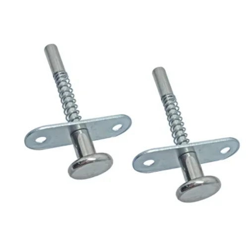 ALLGOOD 2pcs Plunger Latches Spring-Loaded Stainless Steel 6mm Head 60mm Total Length Door Lift Adjustment Rod Latch Door Hardwa