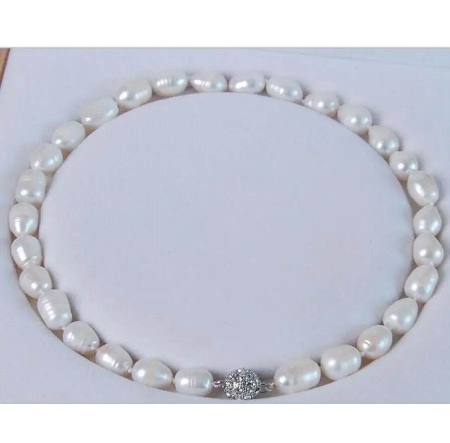 

Jewelry SINGLE STRAND12- 13mm natural white baroque freshwater pearl necklace 18"