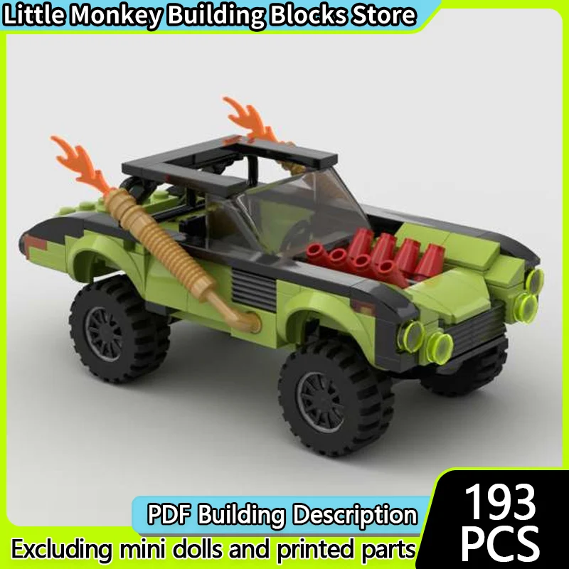 

Модель скоростного гоночного автомобиля MOC, строительные кирпичи, гоночный 4x4, внедорожник, модульная технология, детские праздничные подарки, сборные игрушки