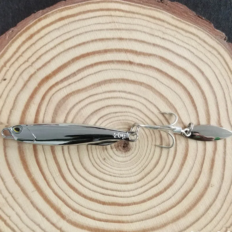 5 Stück/Packung Galvanisierte Eisenplatten-Köder 15g 20g 30g 40g 60g 80g für Straßen- und Meeresfischerei, Rotierende Pailletten-Makrelenköder – Detail 5