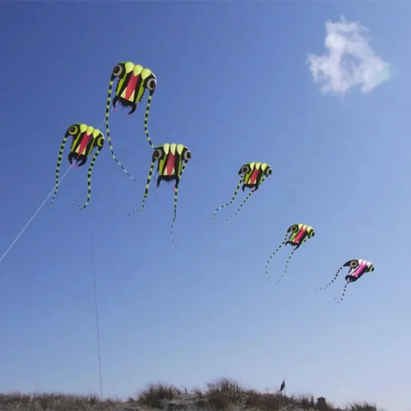 Grand cerf-volant trilobites volant pour adultes, cerf-volant professionnel gonflable, toupie avec corde, jeu de plein air ultra grand