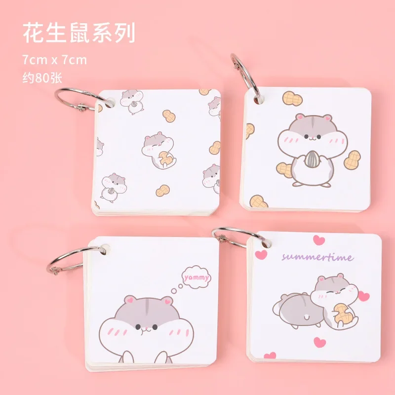 Cute Pocket English Vocabulary Word Book Kawaii Cartoon Learn Foreign Words Memo Check Notebook School Stationery