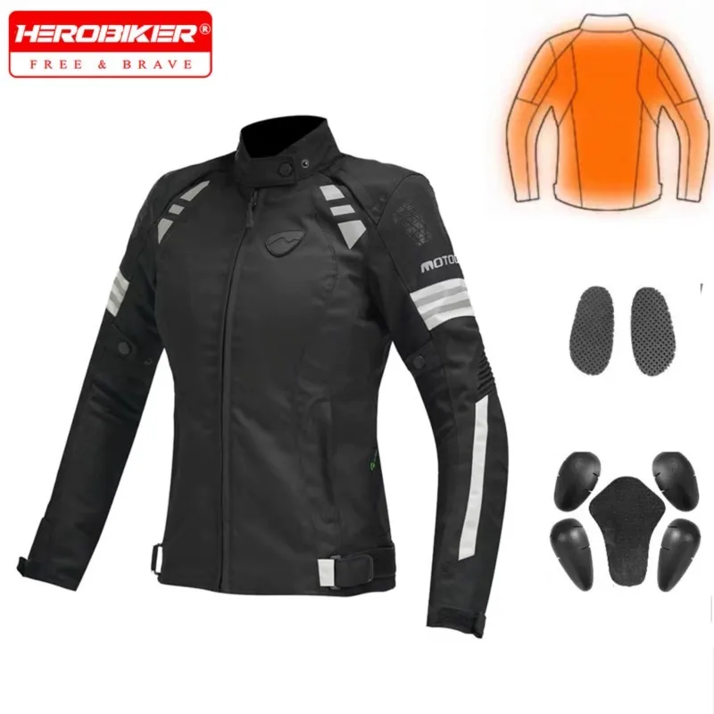 الشتاء النساء موتوكروس سترة ملابس اخلية حرارية Chaqueta موتو للماء دراجة نارية سترة الوقاية من السقوط