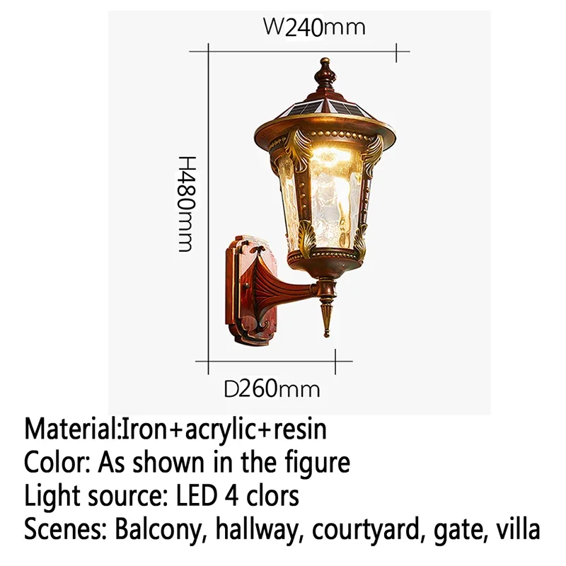 TYLA Contemporary Solar Outdoor Wall Lamps Simplicity Waterproof Creative Balcony Hallway Courtyard Villa Gate Hotel