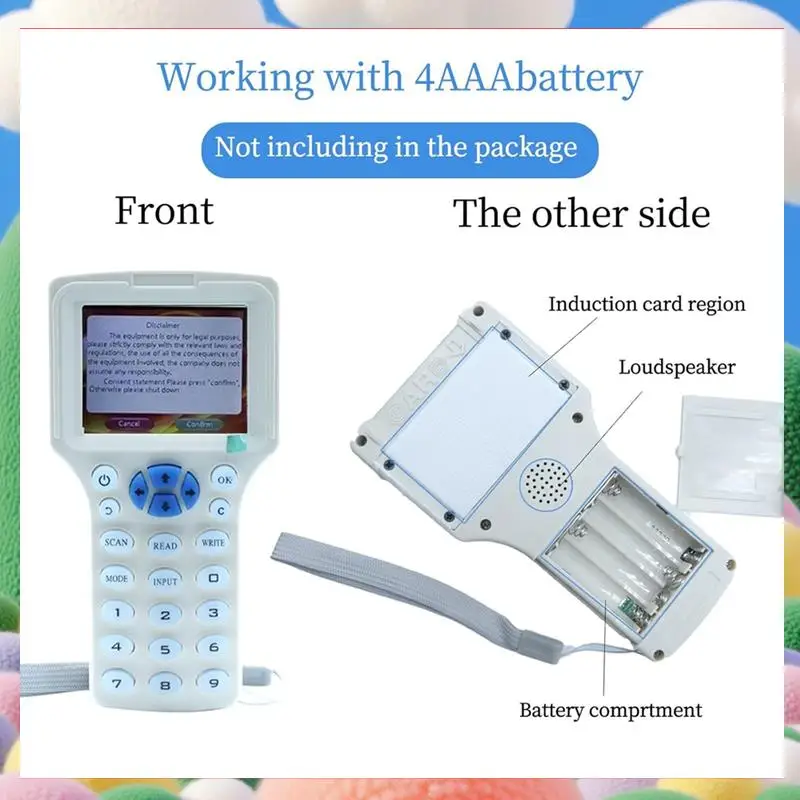 

RFID Copier RFID Reader Writer Multi-Frequency RFID Card Reader Smart Card Decoder For Access Control Home Security-AS97