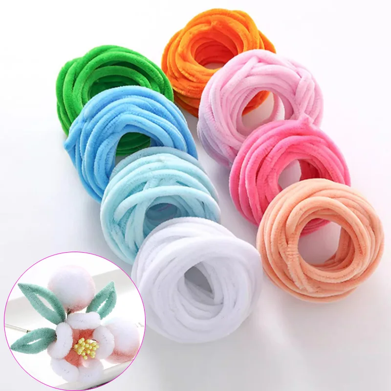 Velvet Twist Wire para DIY Flower Craft, Handmade Twisted Stick, Acessórios para Fazer Jóias, Ornamento, Hairpin, 2m