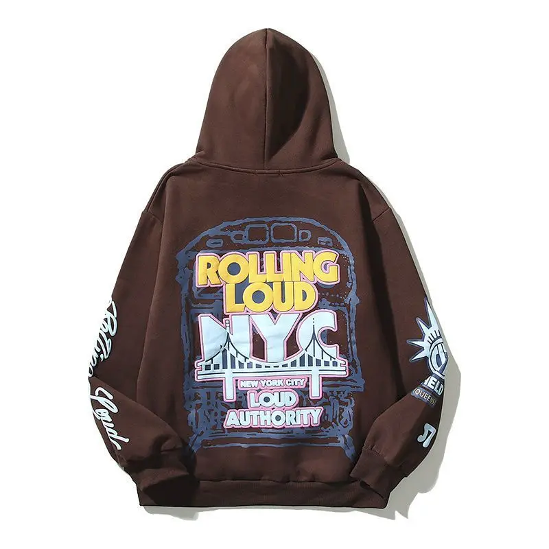 Embroidered Rap Hoodie for Women and Men Ins Trendy Fashion Hooded Sweatshirt Spring Autumn Tops 2026 New in Pullover Hoodie
