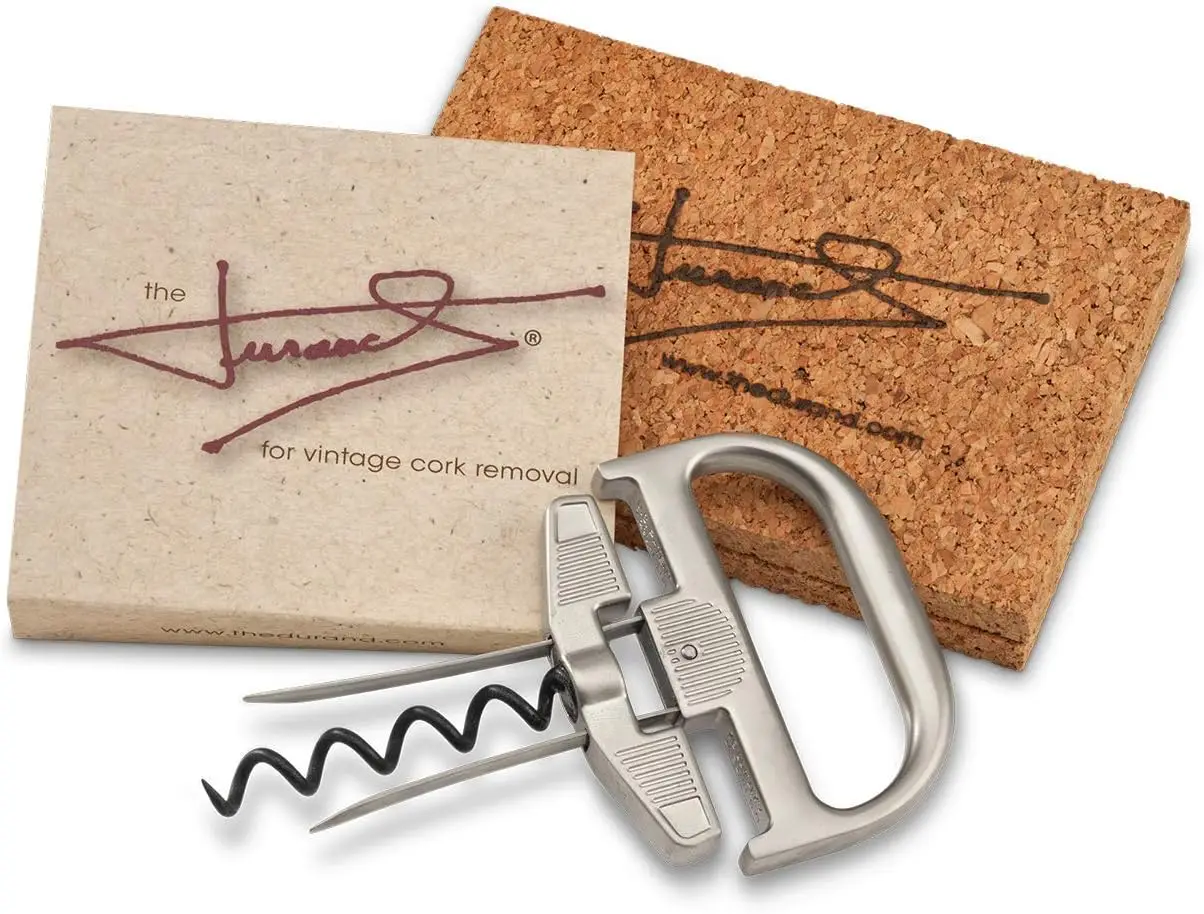 

® two part device to successfully remove older and fragile wine corks whole and intact.