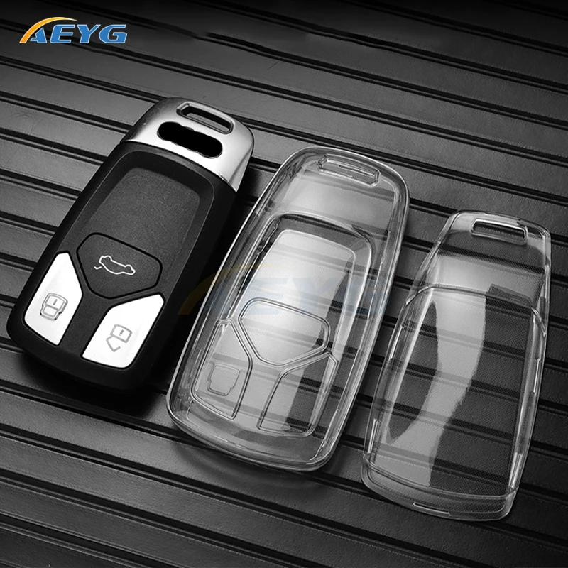TPU Car Key Case Cover Shell Fob For Audi A5 A4 B9 TT Q7 A6 Q5 Sline SQ5 8S 8W 4M S4 S5 S7 TTS TFSI RS Car Key Cover Accessories