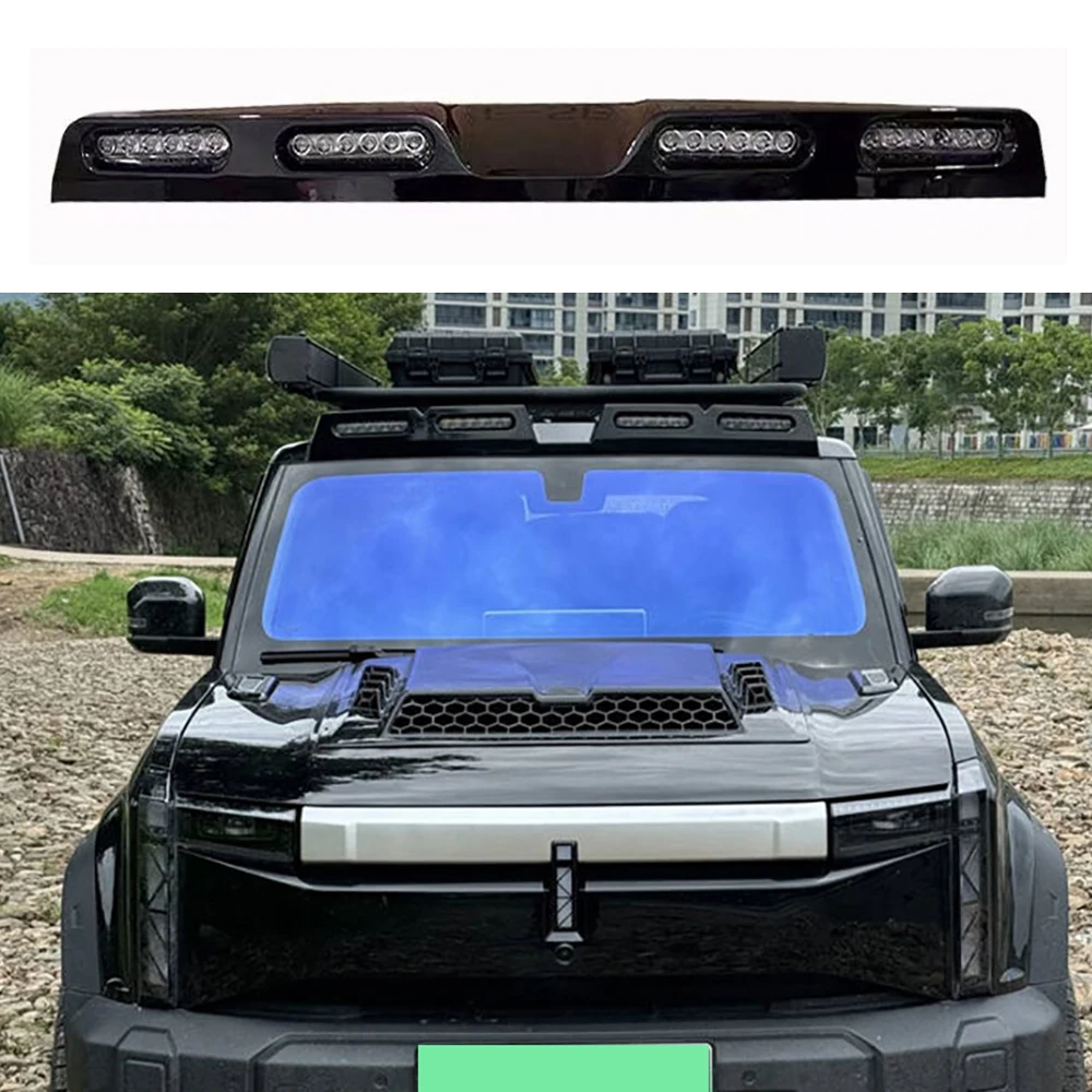 Car Defender Style LED Off-road Auxiliary Searchlight For Chery Icar 03 Jaeco 6 J6 2023 - 2025 Modified Roof Four Eye Spotlights