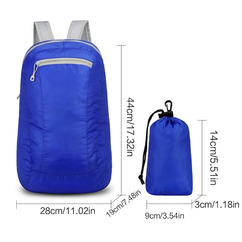 E74B Reise-Tagesrucksack, ultraleichter, packbarer Rucksack, Wander-Tagesrucksack, spritzwassergeschützte Tasche für Reiten,