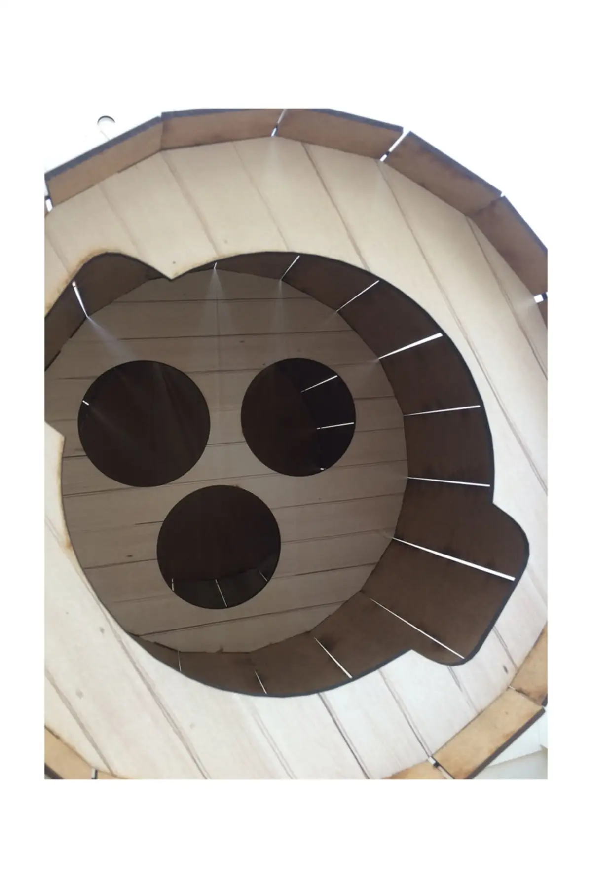 Mesa de centro de barril de madera,